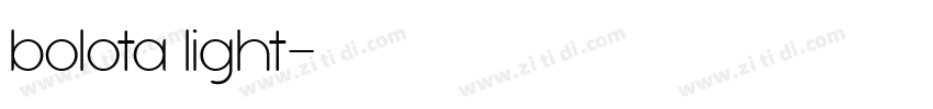 bolota light字体转换